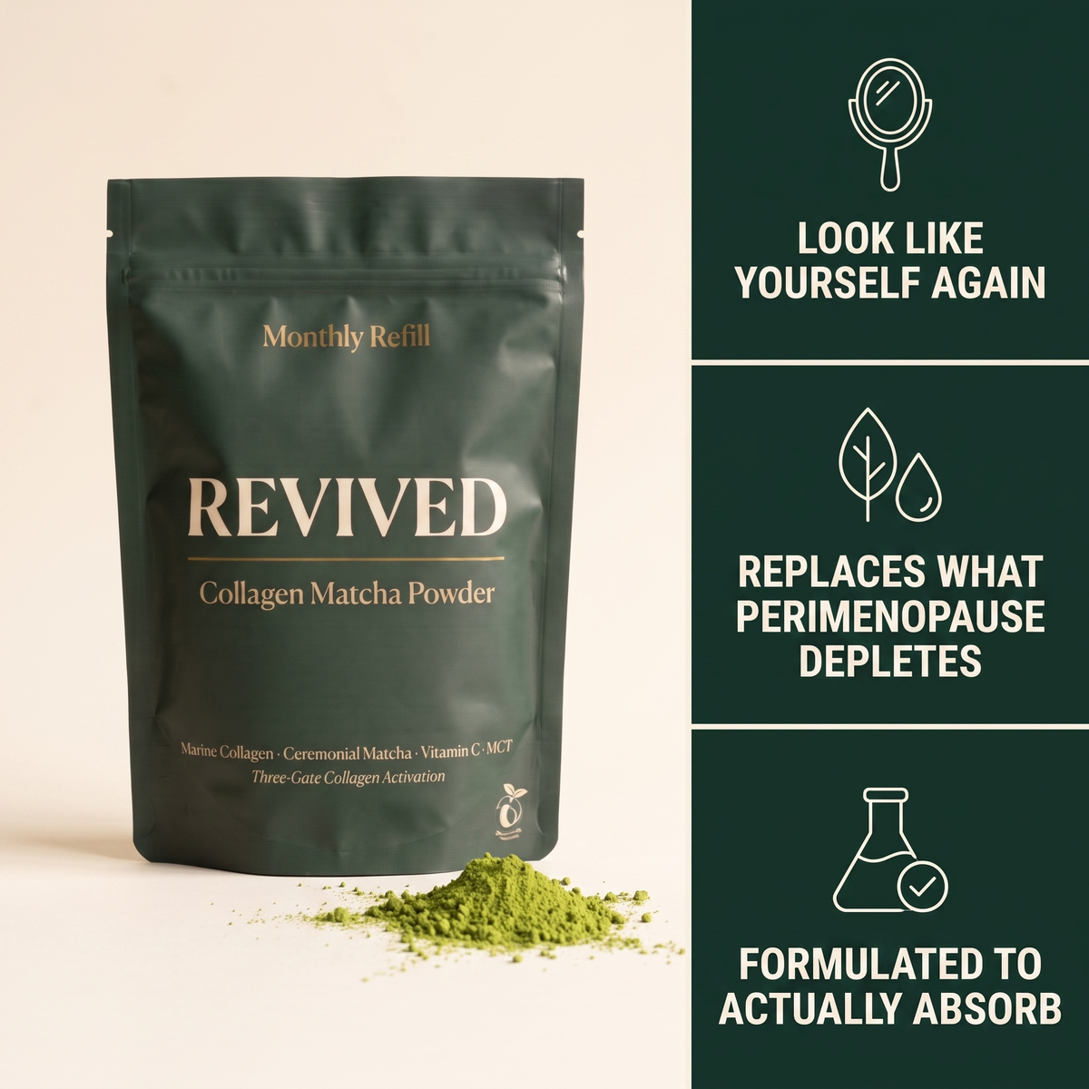 Revived - Collagen Matcha Powder