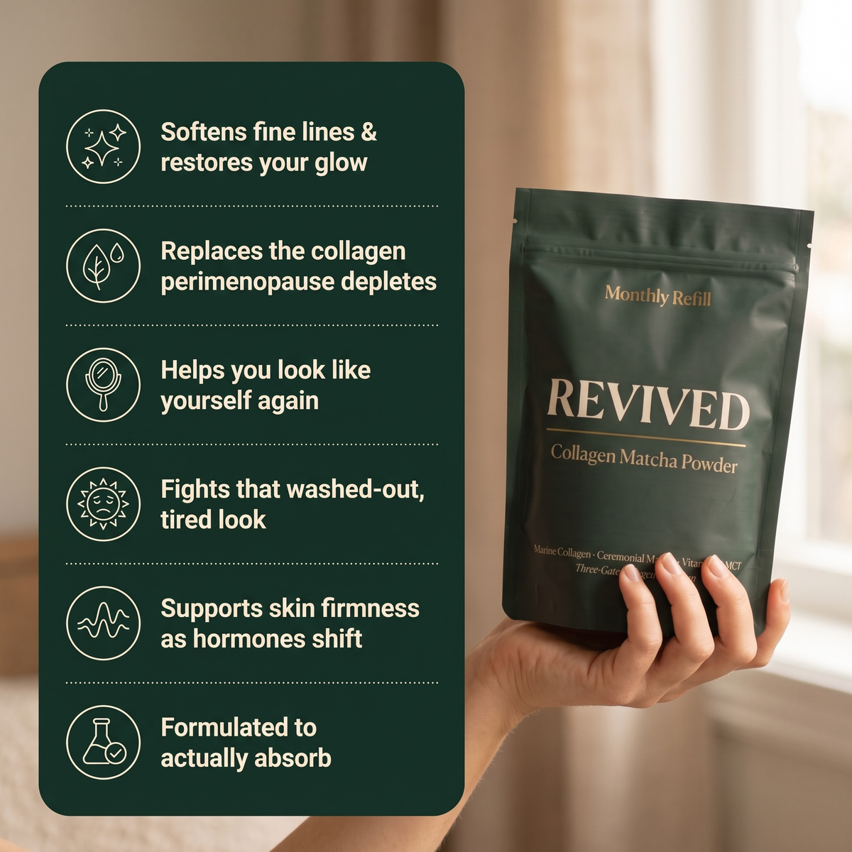 Revived - Collagen Matcha Powder